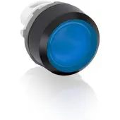 ABB MP2-11L Leuchtdrucktaster, blau, flach-verrastend, Frontring, Kunststoff schwarz 1SFA611101R1104 MP211L