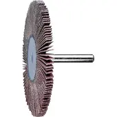 PFERD Korund Fächerschleifer F Ø 80x5 mm Schaft-Ø 6 mm A60 für Feinschliff und Finish