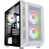 Kolink Citadel Mesh RGB, Micro Tower, PC, Weiß, micro ATX, Mini-ITX, Netz, Kunststoff, Stahl, Gehärtetes Glas, Gaming
