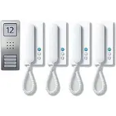 Siedle SET CA 812-4 E/W, Kabelgebunden, Edelstahl, Weiß, Wand