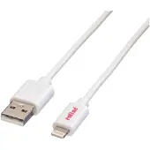 Roline USB 2.0 Sync- & Ladekabel mit 8pin-Connector, weiß, 1,8 m