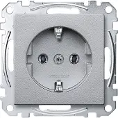 Merten MEG2301-0460 - CEE 7/3 - CEE 7/4 - Aluminium - Thermoplast - 250 V - 16 A