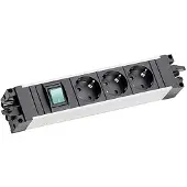 Bachmann STEP ALU 3xCEE7/3, 1x Schalter für Steckdosen und Ausgang
