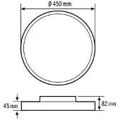 ESYLUX EO10850608 Runde, flache LED-Anbauleuchte mit pulverbeschichtetem Aluminiumgehäuse, DALI-2-Lichtsteuerung SVENJA CL 450 DDP OP 3300 830 IP20