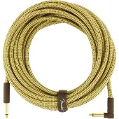 Fender Deluxe Instrumentenkabel 25 Fuß gerade/gewinkelt Tweed