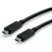 Value USB 3.2 Gen 2 Kabel, USB C-C, ST/ST, 4K UHD-1, 10Gbit/s, Emark, 100W, weiß, 1 m