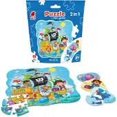 Roter Käfer 2-in-1 Piraten Puzzle Set Mini Puzzle Lernspiel Meer