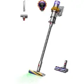 Dyson V15 Detect Absolute, 2-in-1-Stabstaubsauger, Beutellos, Edelstahl, 0,77 l, Trocken, HEPA