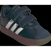 Adidas Sneaker SPORTSWEAR "VL COURT 3.0 KIDS", Jungen, Gr. 27, blau (night indigo, core weiß, gum5), Leder, Synthetik, Schuhe Sneaker, inspiriert vom Design des samba, für Kinder