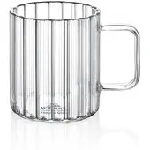 Wilmax England Wilmax Doppelwandige Thermoglas-Tasse mit Henkel – 400ml, 6er Set