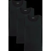 BOSS Tanktop "3P RibClassic ONE" Ton in Ton Stickerei auf der Brust