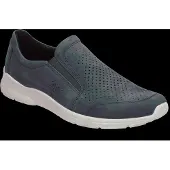 Ecco Herren Irving Lederloafer mit Lochmuster Blau 40