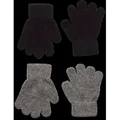 CeLaVi Handschuhe - Wolle/Nylon - 2er-Pack - Schwarz/Graumeliert - - 3-6 Jahre (98-116) - Handschuhe