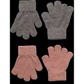 CeLaVi Handschuhe - Wolle/Nylon - 2er-Pack - Mistey Rose/Graumel - - 7-12 Jahre (122-152) - Handschuhe