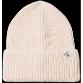 Calvin Klein Mütze Monogram Rib Beanie IU0IU00440 Écru