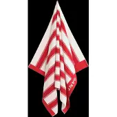 Gant Strandtuch - YACHT STRIPE BEACH TOWEL, Duschtuch, Bio-Baumwolle, Streifen Rot / 100x180cm