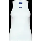 HUGO Tanktop aus Stretch-Baumwolle mit blauem Logo-Label Grösse XS