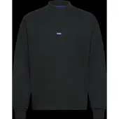 HUGO Sweatshirt aus reiner Baumwolle mit Logo-Aufnäher Grösse L
