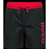 HUGO Badeshorts für Kinder mit kontrastfarbenem Logo-Print Grösse 138
