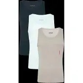 HUGO Herren 3er-Pack Tanktops Rosa/Weiß