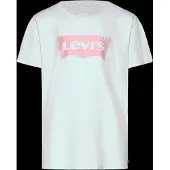 Levi's T-Shirt KIDS "LVG BATWING TEE", Mädchen, Gr. 12 (152), blau (country air), Jersey, Obermaterial: 100% Baumwolle, Basic schmal hüftlang, Rundhals, abgesteppte Kante, Shirts T-Shirt, for GIRLS