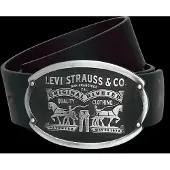 Levi's Levis Ledergürtel "Billy Plaque Belt" mit markanter Koppelschließe