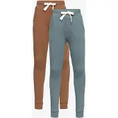 Minymo Jogginghosen - 2er-Pack - Toffee/Aquagrün - - 3 Jahre (98) - Jogginghosen