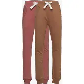 Minymo Jogginghosen - 2er-Pack - Canyon Rose/Braun - - 1 Jahr (80) - Jogginghosen