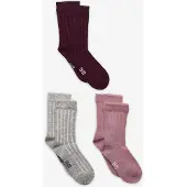 Minymo Wool Socks - rib 3-pack burnished lilac (518) 27\\30