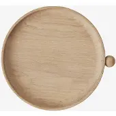 Oyoy Inka Tablett, holz hell, Ø 20 cm, Eiche - Living Design Living Design, Inka, Holz, für Wohnzimmer, Holz, Design