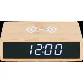 Karlsson - Wecker Fat w. Phone Charger LED - Braun - 8x10.6x3.1cm