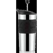 Bodum Travel Press Set mit Extra Deckel Schwarz Rostfreier Edelstahl 350 ml