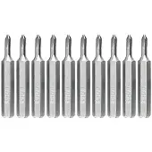 Bernstein 6-340-Y00 Bit-Set Qualitätsstahl sandgestrahlt vernickelt 10 St.