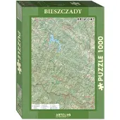 Artglob Puzzle 1000 - Bieszczady touristische Karte