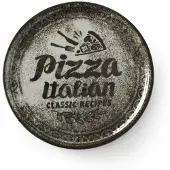 Duralex 12 x Pizzateller Recipe Collection Schwarz, 310 mm