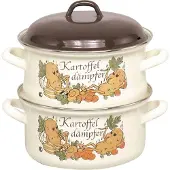 Kruger Dampfgartopf "KARTOFFEL" 1 Stk. tlg. Emaille