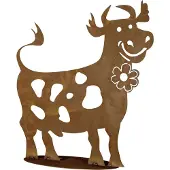Siena Garden Lustige Kuh 60 cm hoch Metall mit Edelrost