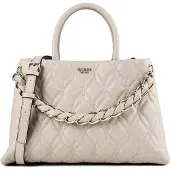 GUESS Damen Handtaschen Maxine Girlfriend Satchel - Gebroken Wit - Größe ONESIZE