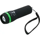 Böttcher-AG Taschenlampe Premium 1 Watt LED, mit Batterie, 55 Lumen, 110m Leuchtweite mit stufenloser Fokussierung, 11 cm