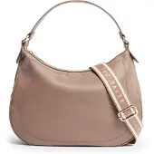 Ted Baker Leder Schultertasche Umhängetasche Lyshia Webbing Leather Hobo Bag Taupe