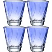 Leonardo Trinkglas Twist 215 ml, 4 Stück, Blau, Glas