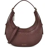 Coccinelle Elegante Damen Mini-Tasche Braun – Genarbte Lederoptik mit Schultergurt