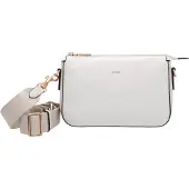 JOOP! Umhängetasche JOOP "sofisticato 1.0 jasmina shoulderbag shz", Damen, Gr. B/H/T: 24cm x 15cm x 6cm, sanftes weiß, Leder, Taschen Umhängetasche, Damen Handtasche, Schultertasche mit Logoprägung
