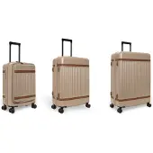 The Chesterfield Brand mit Laptopfach Zuna Trolley-Set S+ / M / L Champagne taupe 55cm