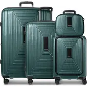 Redolz Essentials14 4-Rollen Kofferset Beautycase 4tlg mit Dehnfalte Laptopfach