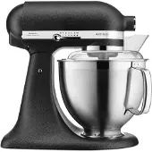 KitchenAid ARTISAN 5KSM185PS, Standmixer, Schwarz, Schlagen, Kneten, Mixen, 1,45 m, 4,8 l, CAST IRON BLACK