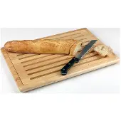 HorecaTraders Brotschneidebrett Rubberwood