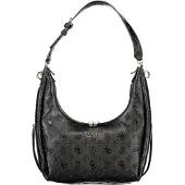 GUESS Elegante schwarze Damentasche mit verstellbarem Schultergurt und Fächern