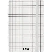 BOSS Weißes A5-Notizbuch mit Karo-Print und Folien-Logo Grösse ONESI
