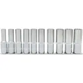 Ks Tools 917.1750, Steckschlüssel-Satz, 1/2", 10 Kopf/Köpfe, Chrom-Vanadium-Stahl, DIN 3120, ISO 1174, DIN 3124, ISO 2725-1, 1,5 kg